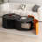 Nesting Coffee Table Set, Round Modern Side Tables With Extendable Sliding Top - No Assembly, Perfect For Small Spaces, Living Room & Office-1776921989