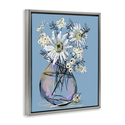 Cadre flottant Snow Berries And Daisies, design par Susan Lugar