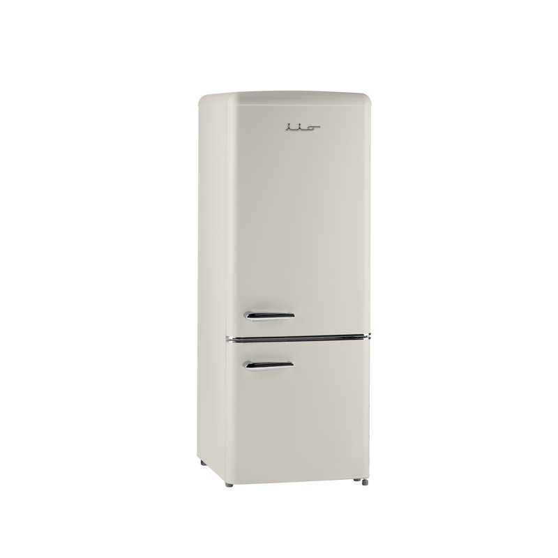Réfrigérateur à congélateur inférieur 22 pi 7 pi. Retro, Beige