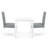 Solid Wood Classic Style Dining Table Set of 2 Falabella Chairs and Square Table-639137192