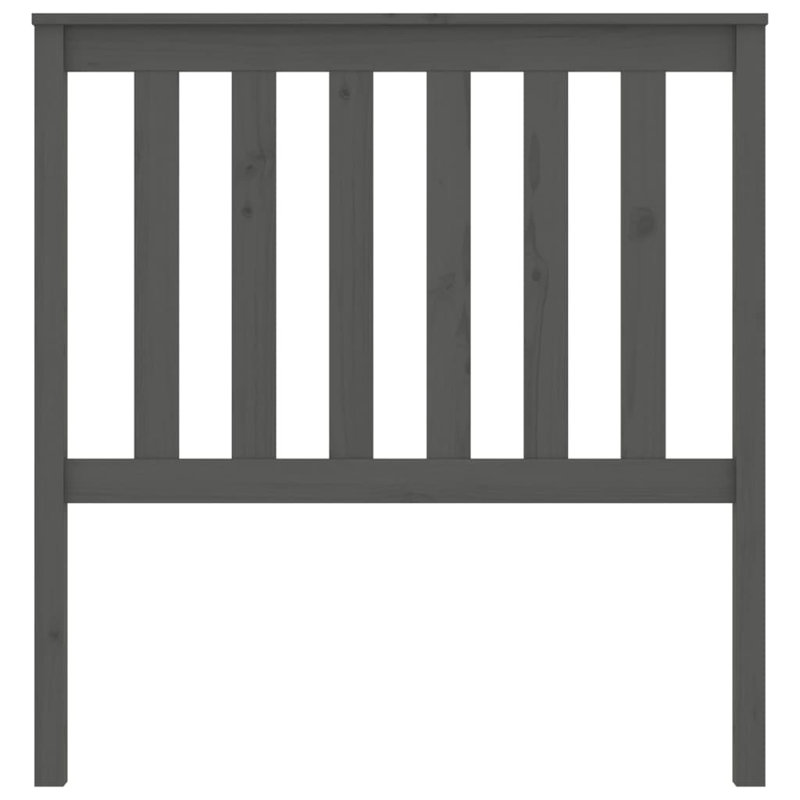 Solid Wood Slat Headboard, 96 x 101 cm, Grey