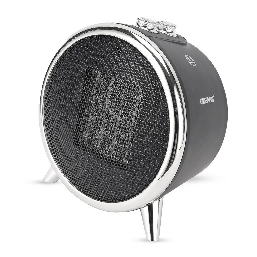 GEEPAS PTC Ceramic Heater | Electric Space Heater with 3 Heat Settings Fan/750/1500W | Electric Heater with Adjustable Thermostat & Tip-Over Switch |