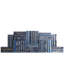 Modern Denim & Gold Book Wall-1846499210-1839739476-1839739477