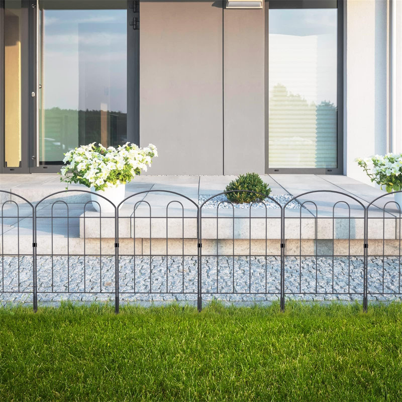 61cm H x 914cm W Metal Border Fencing
