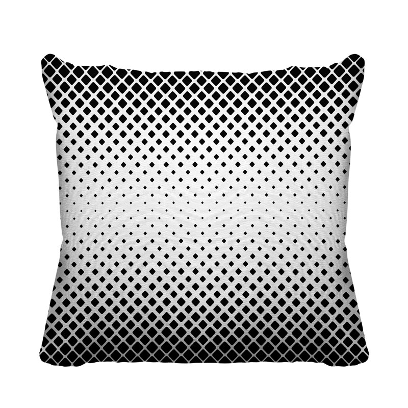 Housse et insert de coussin extérieur carré Wright, 19 po x 19 po, Blanc, Carré
