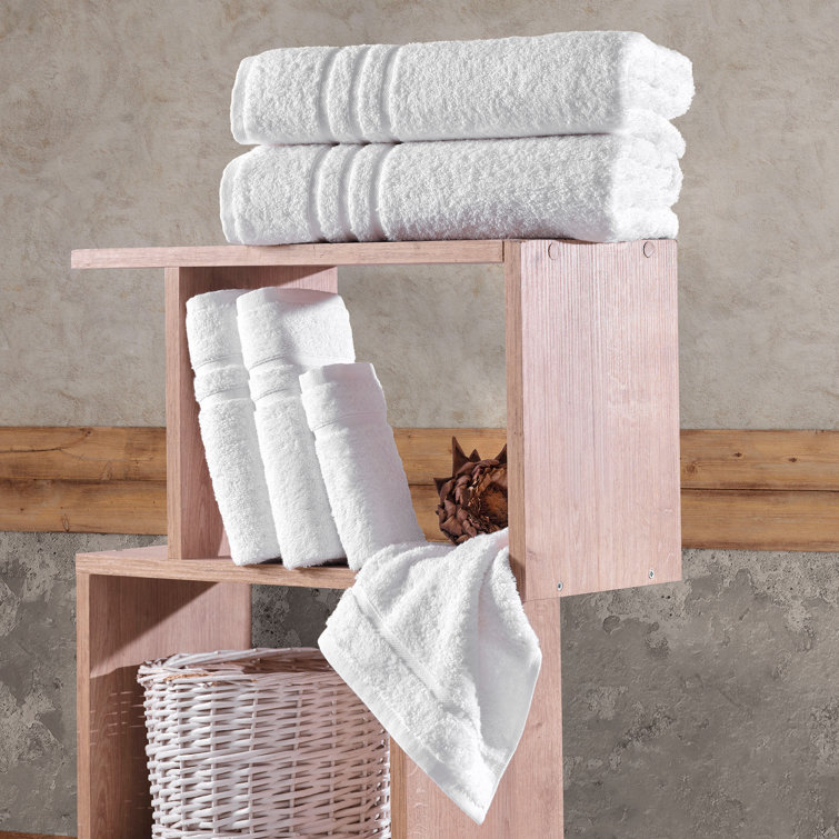 Hammam Linen Grey Bath Towels – 4 Pieces Luxurious Turkish Cotton Bath  Towels – Quick Dry and Soft Towel Set for Daily Use