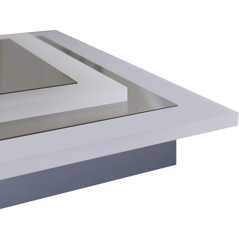 1-Light LED Semi Flush Mount, 6.5cm H x 40cm W x 40cm D