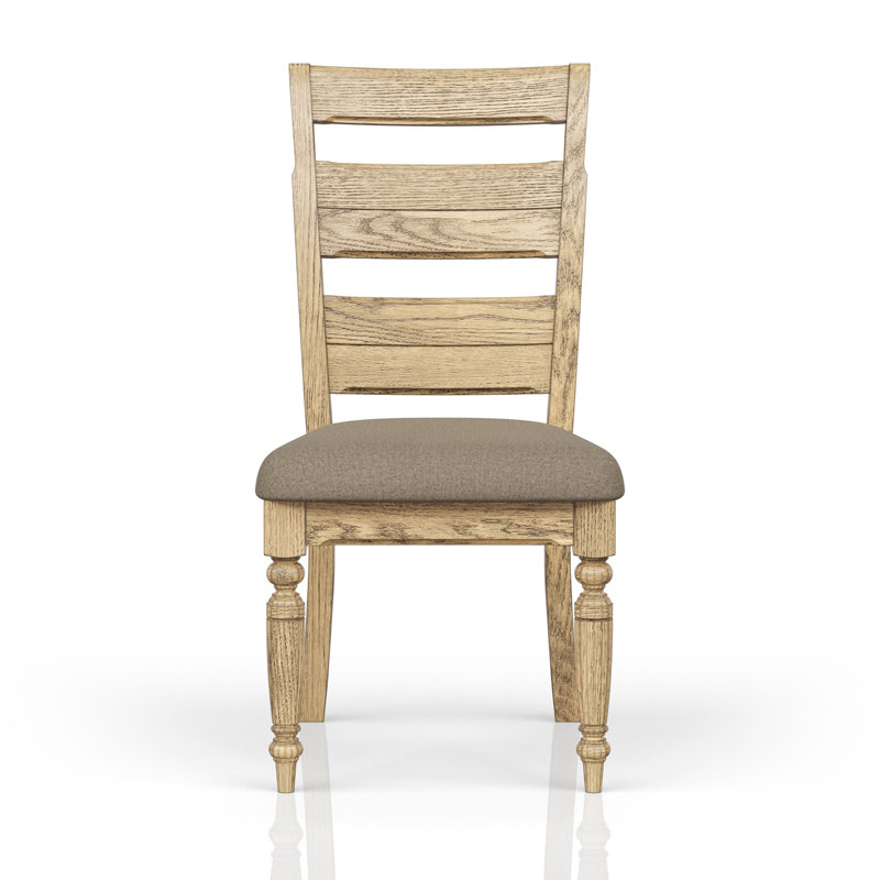 Chaise d'appoint à dossier échelle (ensemble de 2), Caramel