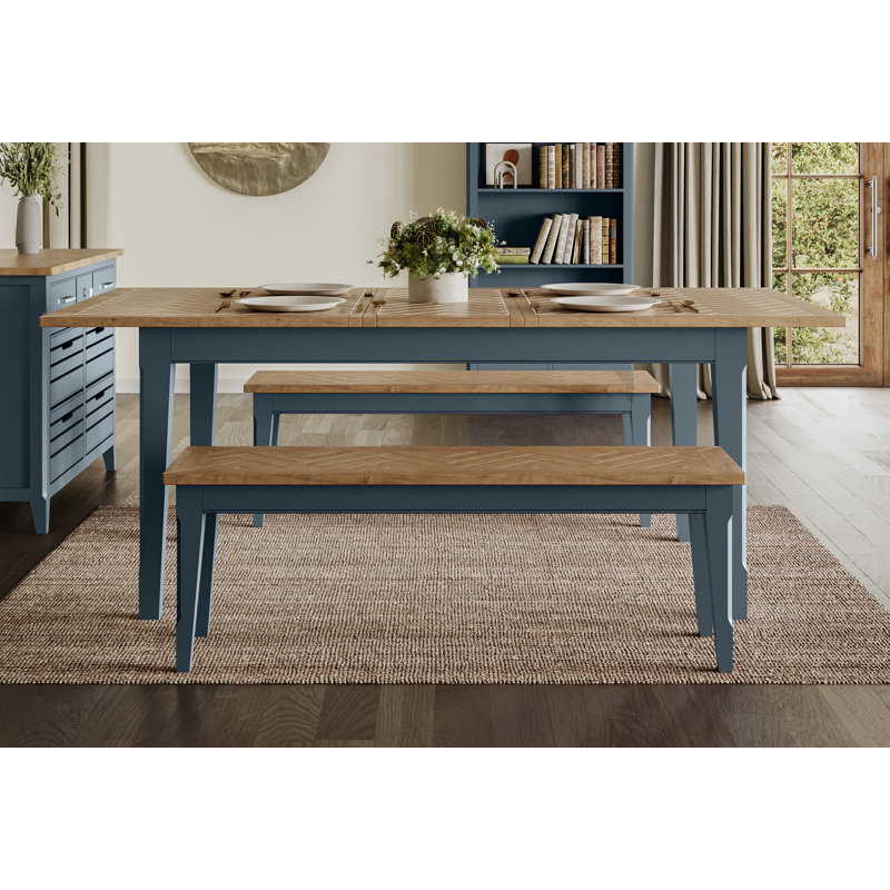 Signature Blue Oak Dining Table