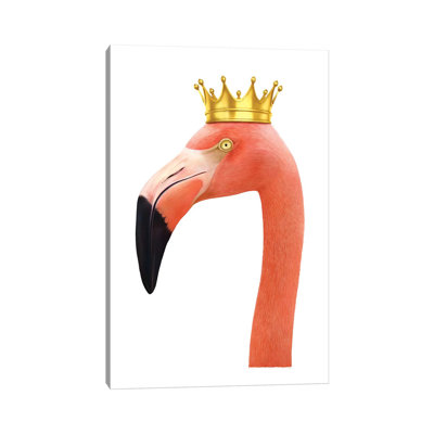 King Flamingo by Valeriya Korenkova - Wrapped Canvas Print