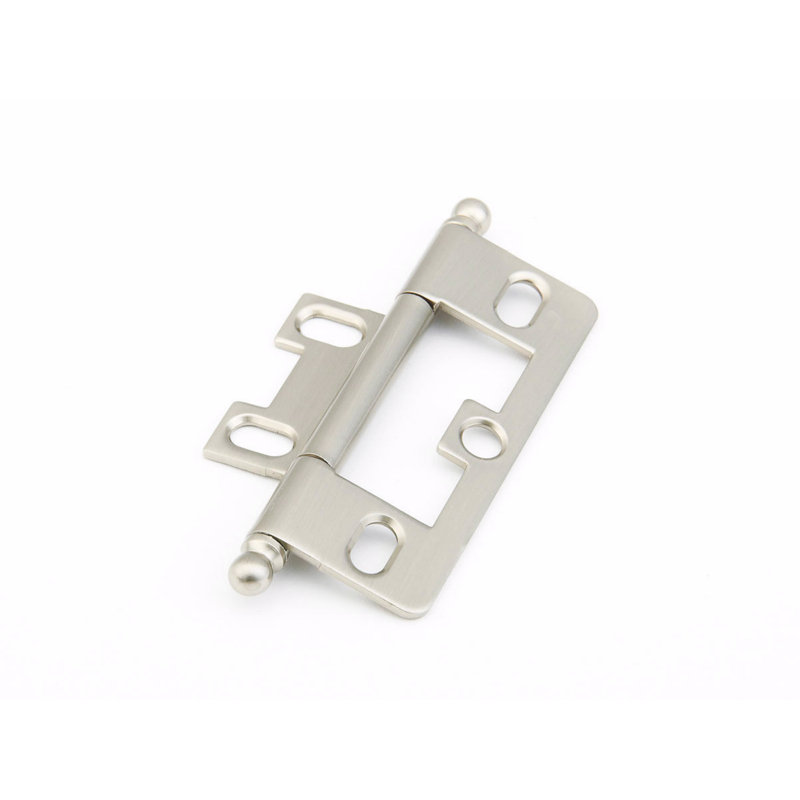 Charnière pour armoire à mortaise 3 po Schaub, Nickel satiné