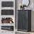 Modern Tilt-out Laundry Hamper Cabinet with Drawers, Fluted Laundry Storage Basket for Bathroom-110354252-128866152