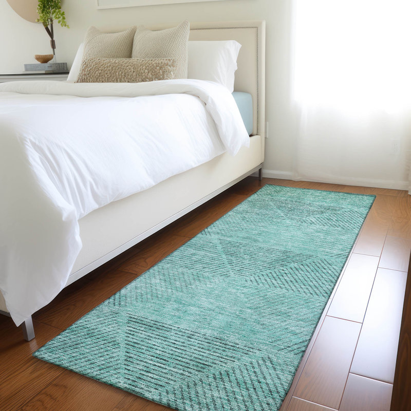 Tapis intérieur / extérieur en polyester tissé à la machine Lummus, Tapis de couloir 2 pi 3 po x 7 pi 6 po
