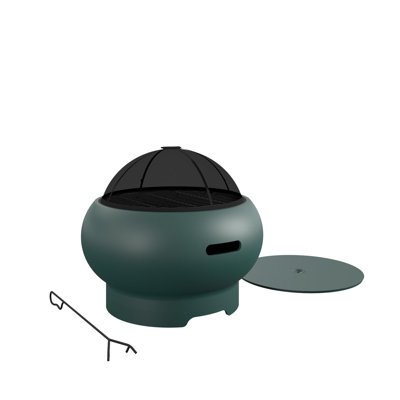 Smokeless Outdoor Fire Pit with Lid