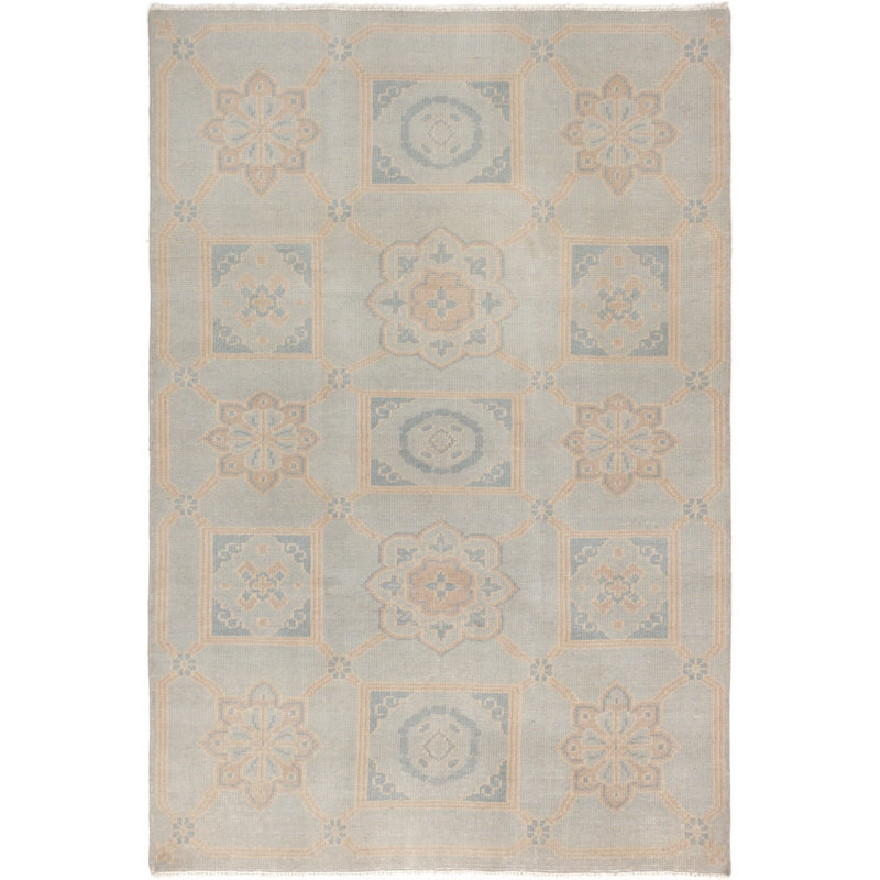 Tapis de surface en laine 6 pi 3 po x 9 pi 1 po one-of-kind noué la Groh
