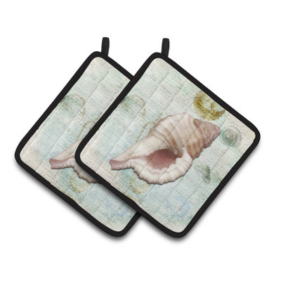 Caroline's Treasures Shells Polyester Potholder