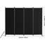 Paravent noir à 4 panneaux 8867,5 pouces pour bureau, bureau, construction stable, écran d'intimité en tissu facile à assembler 8867.5 pouces, noir, chambre à coucher, salle à manger, pare-soleil