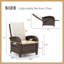 Fauteuil inclinable d'extérieur réglable avec coussins Nirmaan