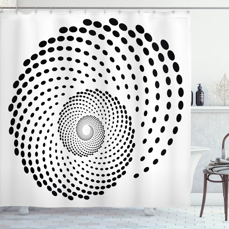 Shower Curtain with Hooks Included, 69" W x 75" L
