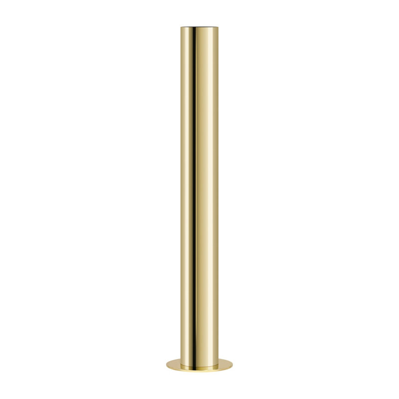18" Gold Stainless Steel Reflective Pipe Vase, Gold, 18 inch
