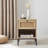 Nestl Wooden Rattan Nightstand End Table with Drawer-100255612-100866089