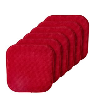 Gorilla Grip Tufted Memory Foam Chair Cushions, Set of 2 Comfortable Pads  for Dining Room, Slip Resistant Backing, Washable Kitchen Table, Office