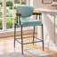 Tabouret de bar enveloppant en noyer avec siège et accoudoirs rembourrés-1338318424