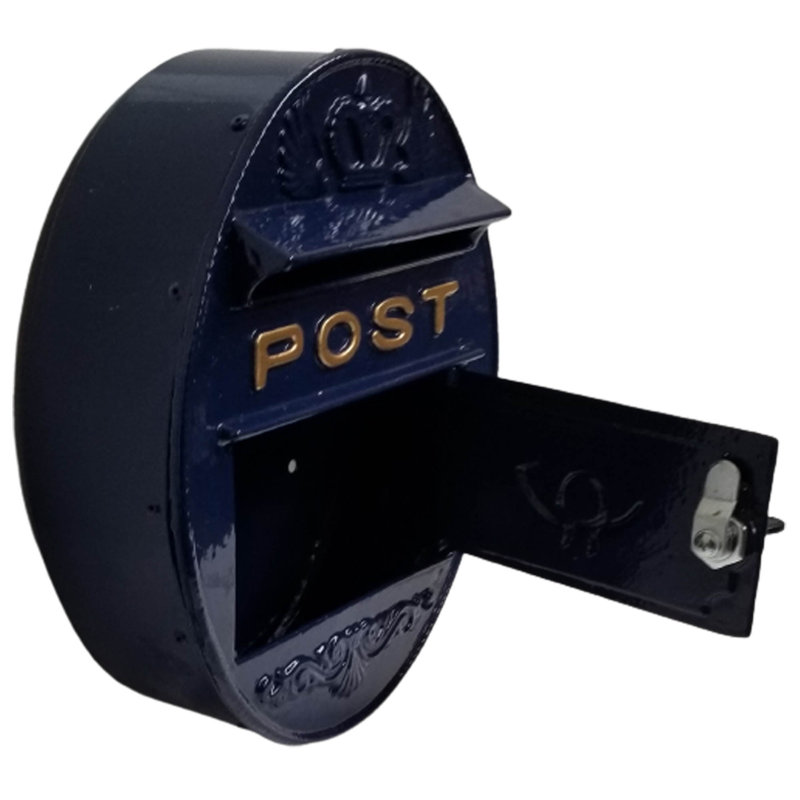 Cannelle Wall Mounted Post Box, Blue