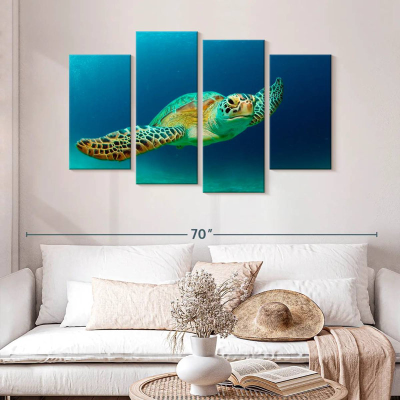 Tortue de mer Brampt, H 32 po x l 52 po