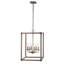 Luminaire suspendu rectangulaire à 6 lumières Brihaspati