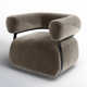 Lize Upholstered Swivel Barrel Chair