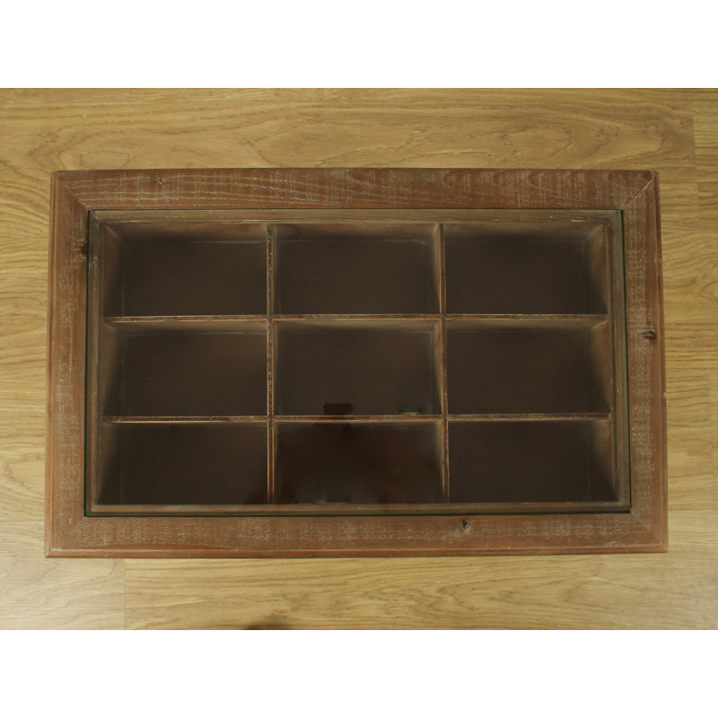 Ettinger Glass Top End Table with Built-In Outlets