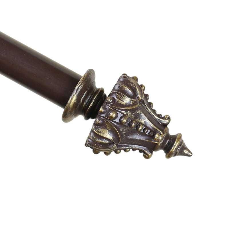Tringle à rideaux simple réglable Parnell Regale, l 48 po x P 6,75 po, Bronze/Doré