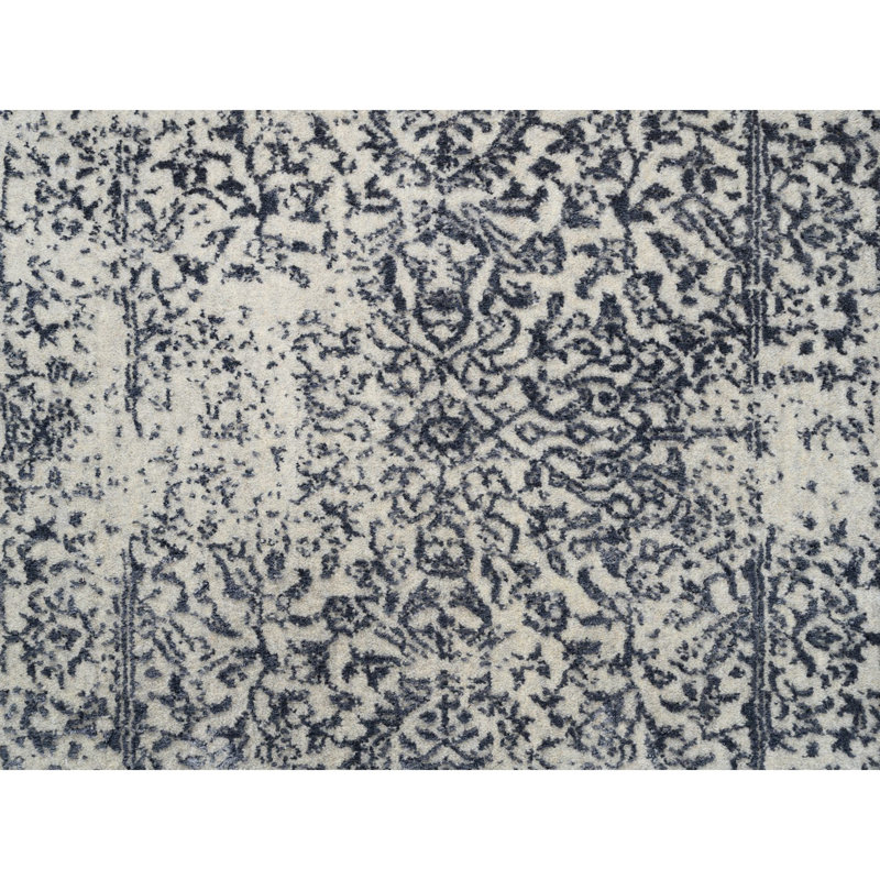 Tapis de couloir oriental en laine et en soie tissé à la main 2 pi 6 po x 6 pi gris clair jacquard 146E86D7405B4988B83BE6CE55E0E72E