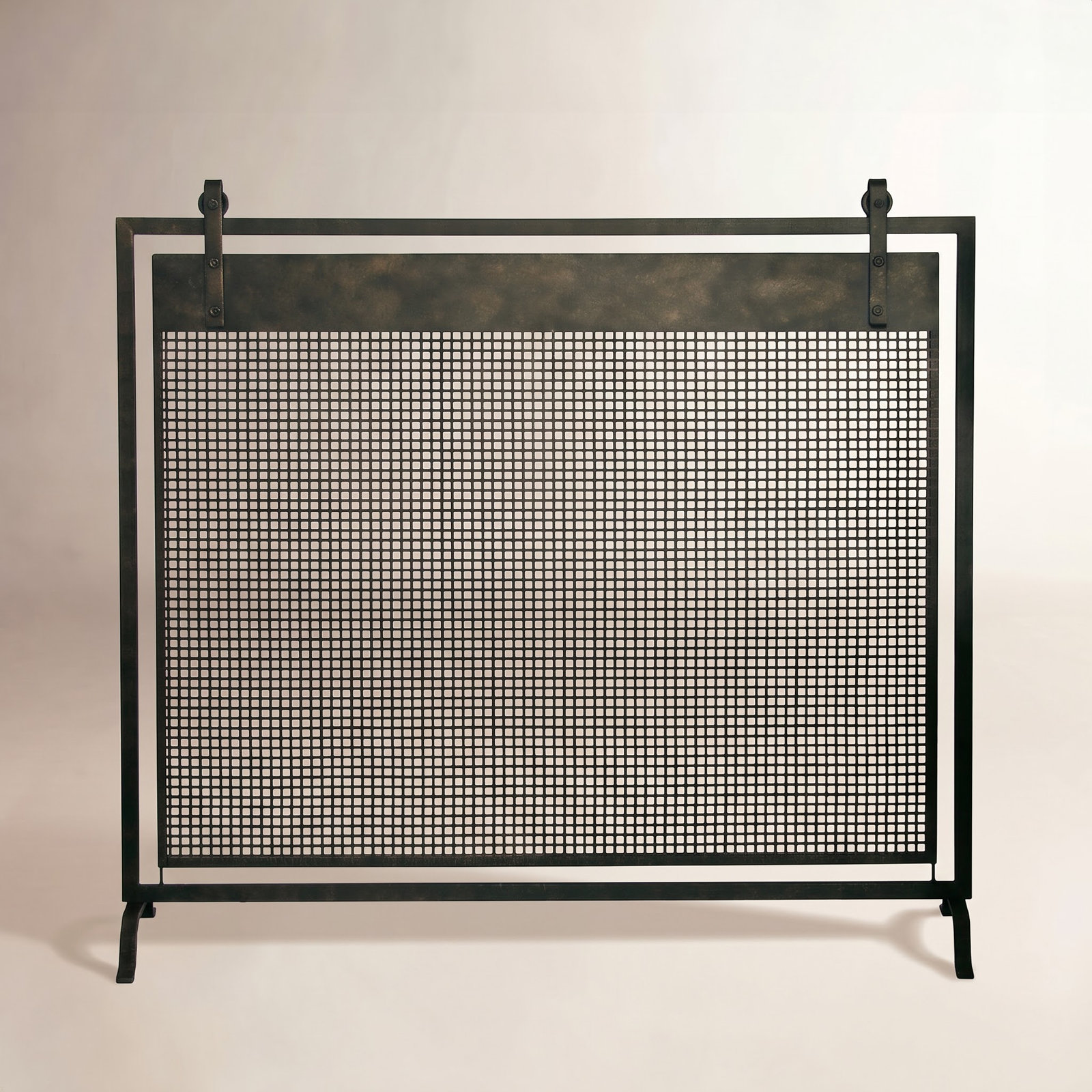 Riggio Suspended Fireplace Screen, Black