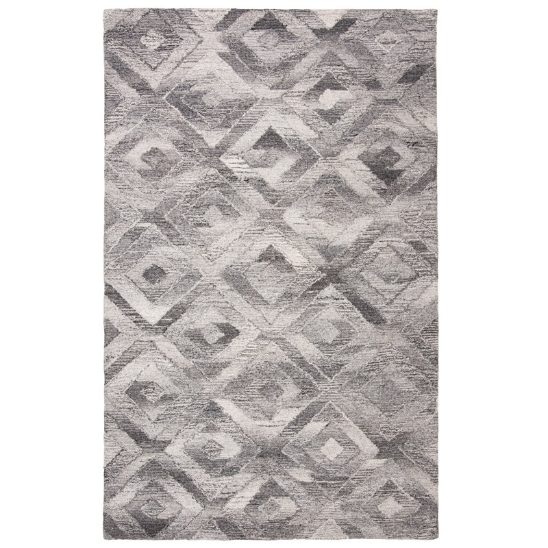 Amelio Hand Tufted Performance Geometric Rug, Rectangle 4' x 6'