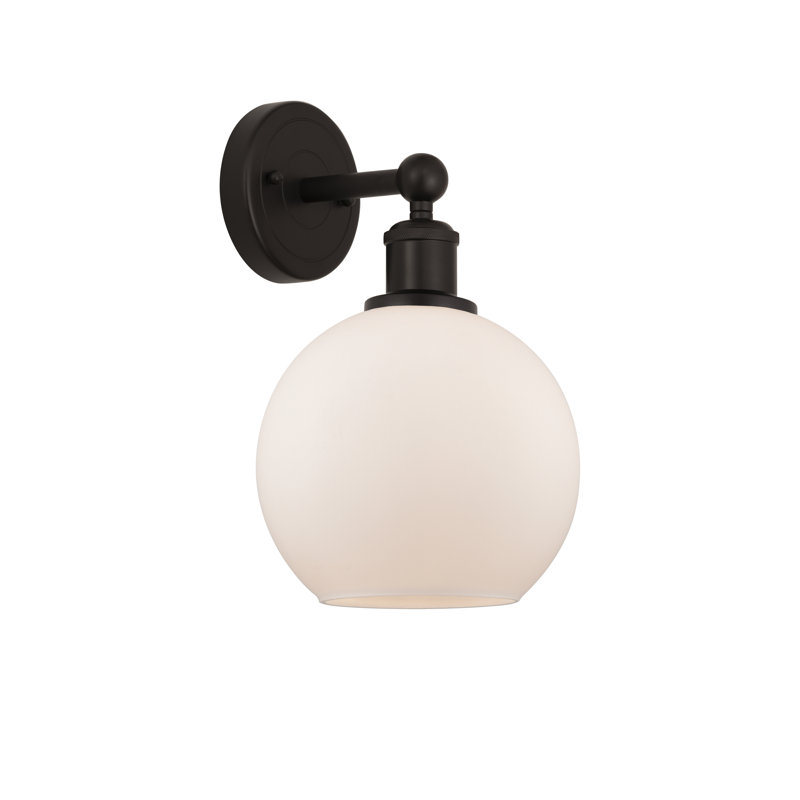 Ellington Steel Armed Sconce, Matte White, Oil Rubbed Bronze