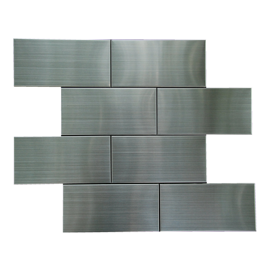 3" x 6" Metal Metal Look Wall Tile Bloom Stone