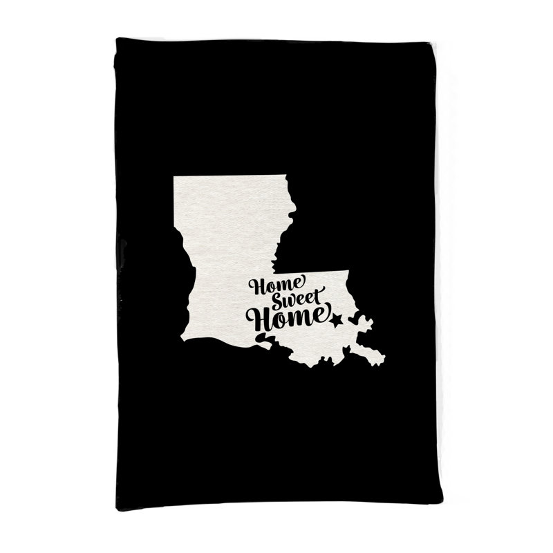 Douce Nouvelle-Orléans — Silhouette de l'État de Louisiane — Tapisserie murale tissée portrait, H 36 po x l 26 po