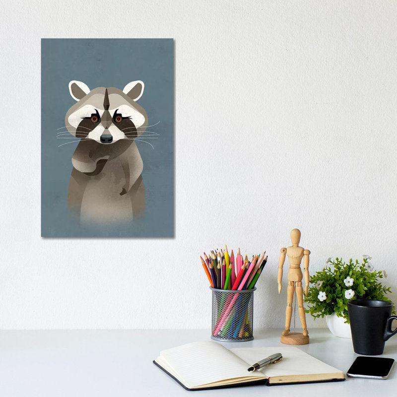 Racoon by Dieter Braun - Print on Canvas, 20.32 cm H x 30.48 cm W, Wrapped Canvas