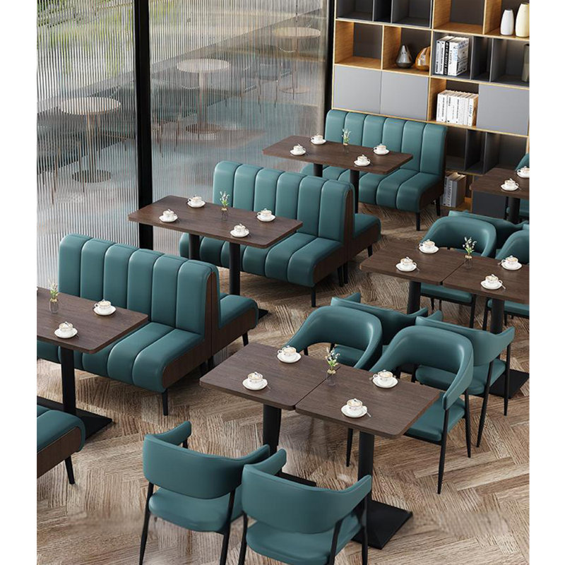 Banc de restaurant de style industriel, Bleu sarcelle