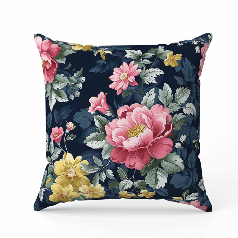 Coussin en faux suède English Twilight, Blue, Carré 26 po
