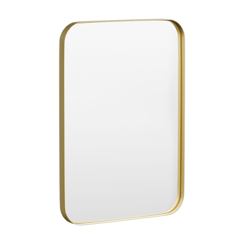 Miroir de salle de bain mural Cozy Design, 30 po x 22 po, Or, Rectangle