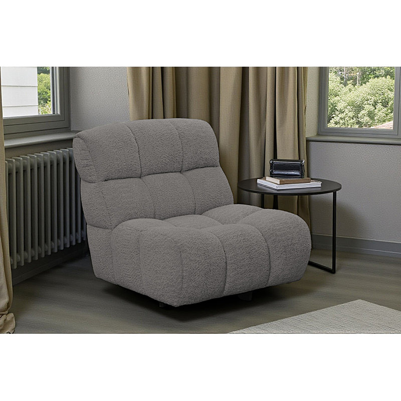 Upholstered Swivel Accent Chair, Light Grey
