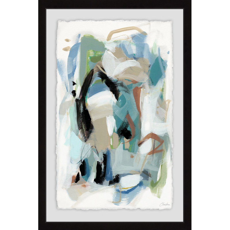 « automne iii », reproduction de peinture à l’acrylique encadrée, H 36 po x l 24 po x P 1,5 po