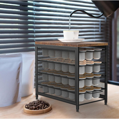 Porte-dosette de café pour comptoir, tiroir à dosette à 4 niveaux pour porte-tiroir de rangement Keurig, dosette noire-72