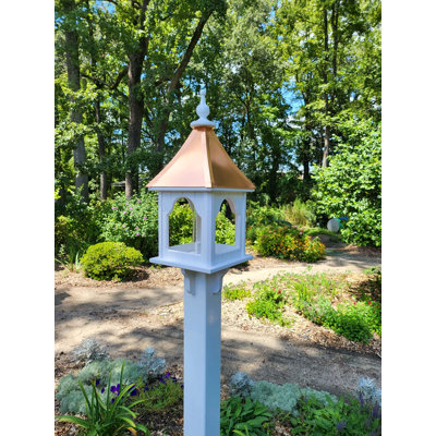 Square Copper Roof Bird Feeder