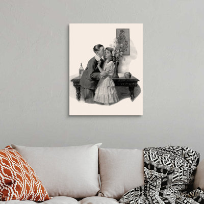 Norman Rockwell " Courting " by Norman Rockwell Painting Print