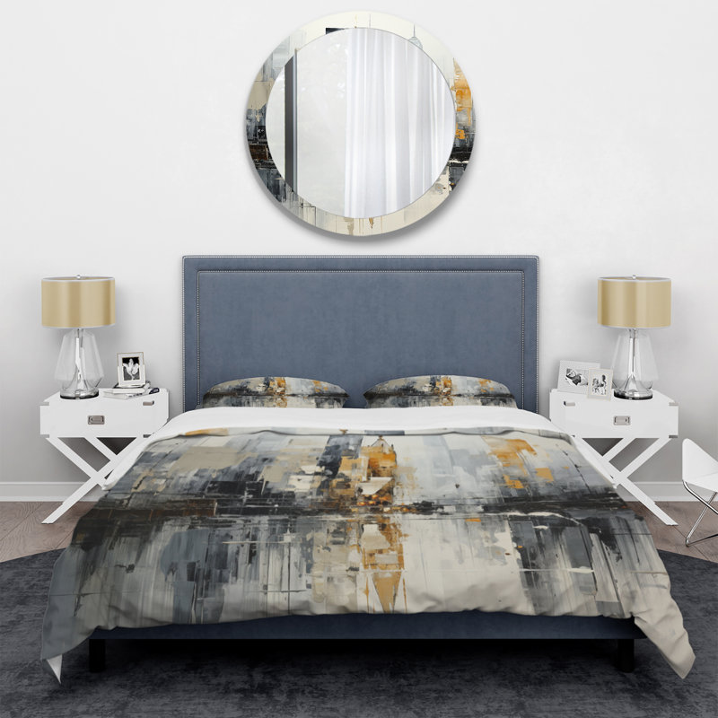 Ensemble de housse de couette en microfibre / polyester Abstract Cityscape IV Bedding