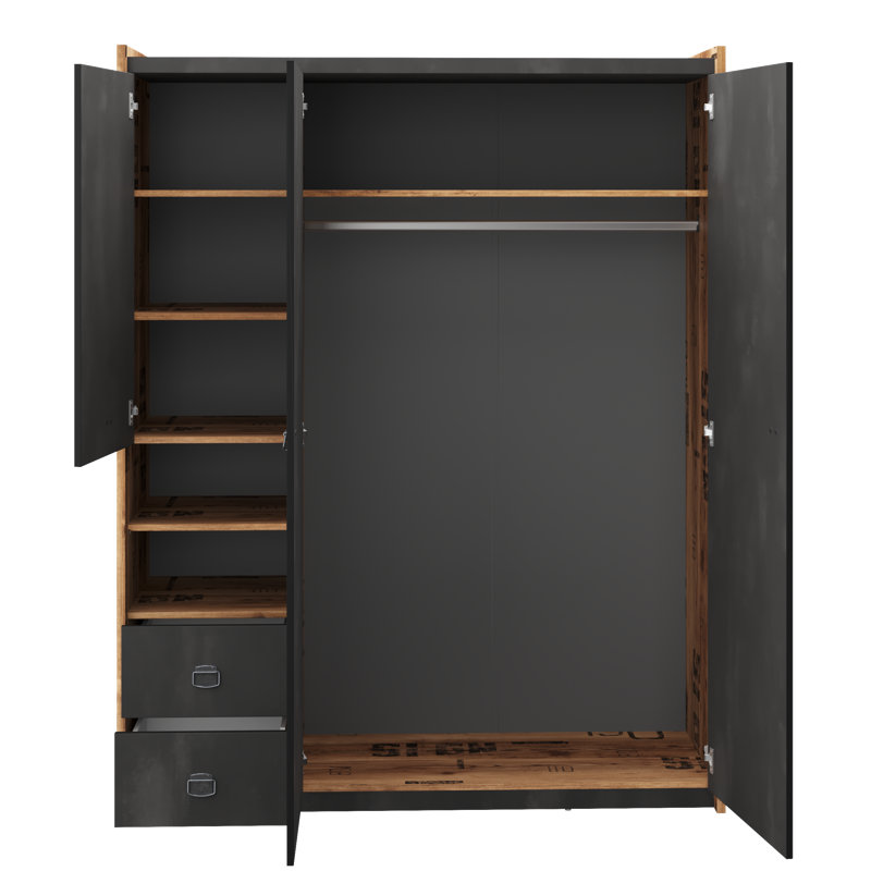 Apeton 3 Door Manufactured Wood Wardrobe